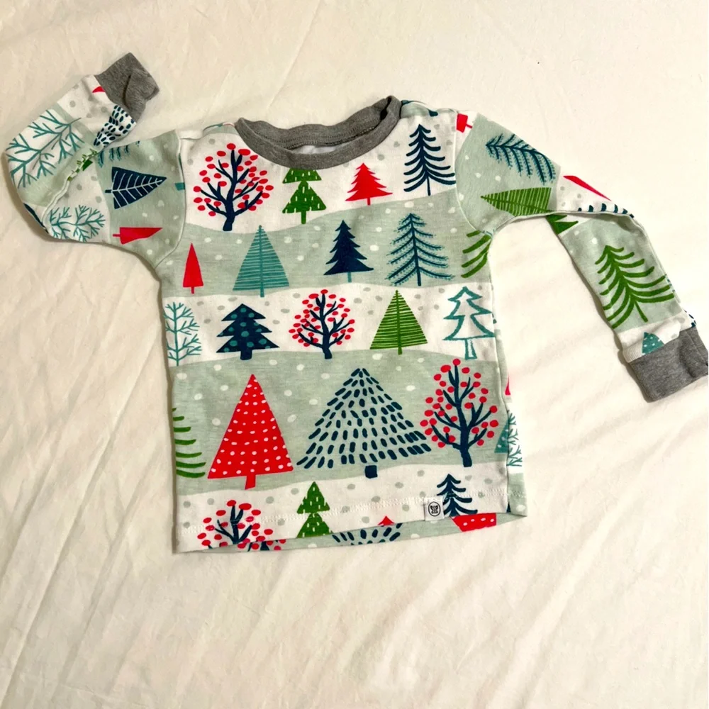 👶🏼 HONESTBABY 100% Organic “Feelin’ Pine” Christmas Jammies, 18m